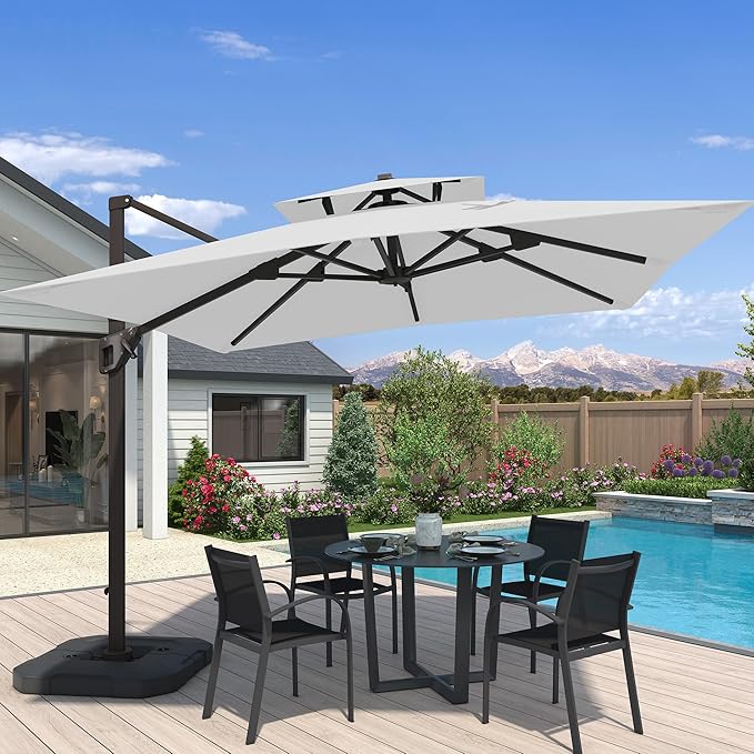 10x10 FT Outdoor Cantilever Patio Umbrella by Unknown