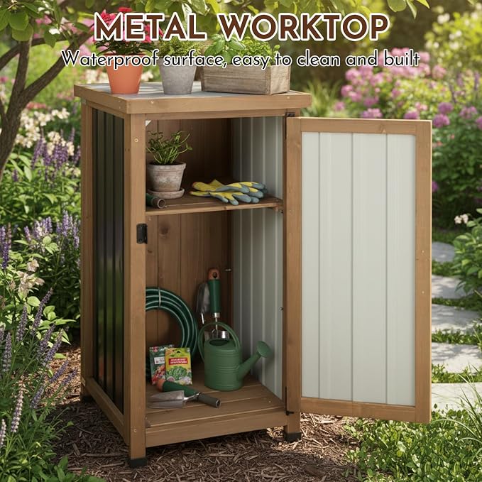 Ketive 33.5" H Small Storage Corner Floor Cabinet, 2 Shelf Narrow Storage Unit - Image 5