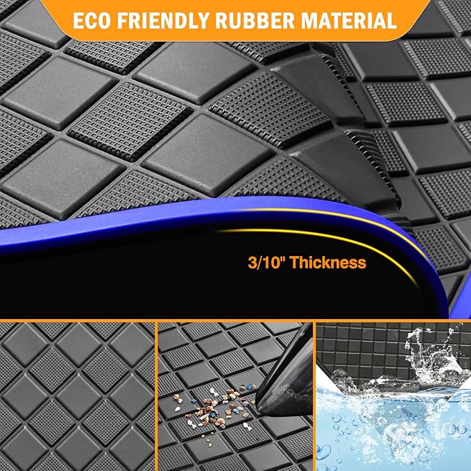 Golf Cart Floor Mat for Yamaha,Customize Non-Slip Full Coverage Liner Matt Replacement Fits to Yamaha G29/Drive, Drive2,Adventurer,QuieTech 2017+,Durable Easy to Clean