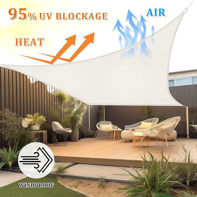 Shade&Beyond 10'x30' Sun Shade Sail Canopy Rectangle, UV Block Breathable - Image 2
