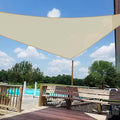 WINDSCREEN4LESS 9' x 9' x 9' Sun Shade Sail UV Block Fabric Canopy in Beige by Windscreen4less