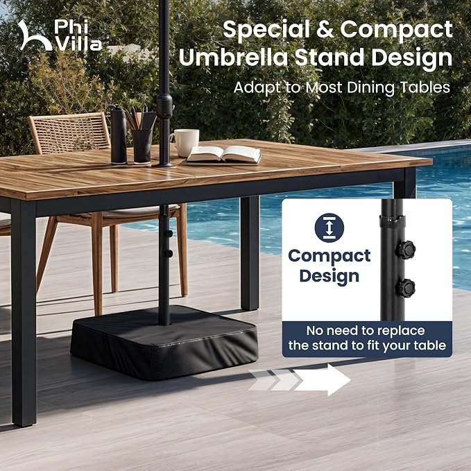 PHI VILLA 15ft Large Outdoor Patio Umbrella - Image 4