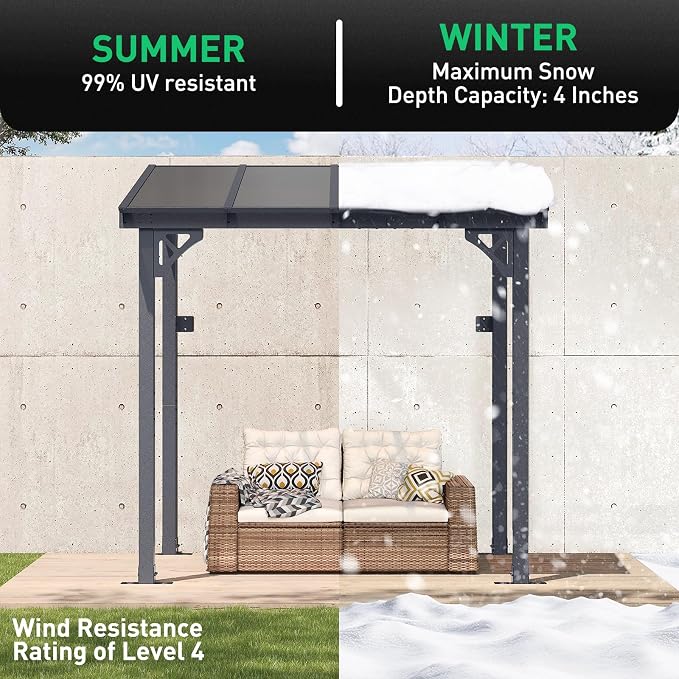 Aoxun 8’x5’ Gazebo for Patio, Gazebo Pergola - Image 4