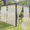 Semi Voile Beige Sheer Outdoor Curtains by HolidayIdeas