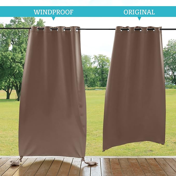 RYB HOME Extra Wide Outdoor Curtains - Image 2