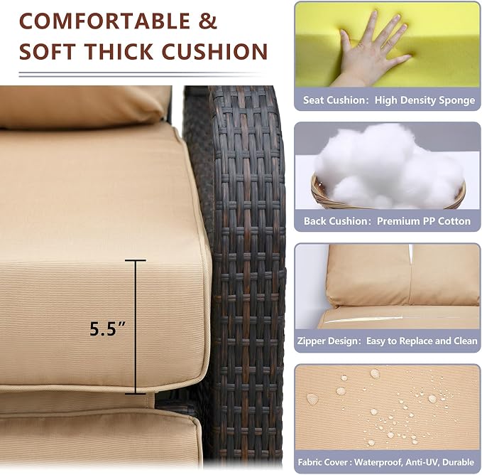 Outdoor Wicker Recliner Chair - Image 4