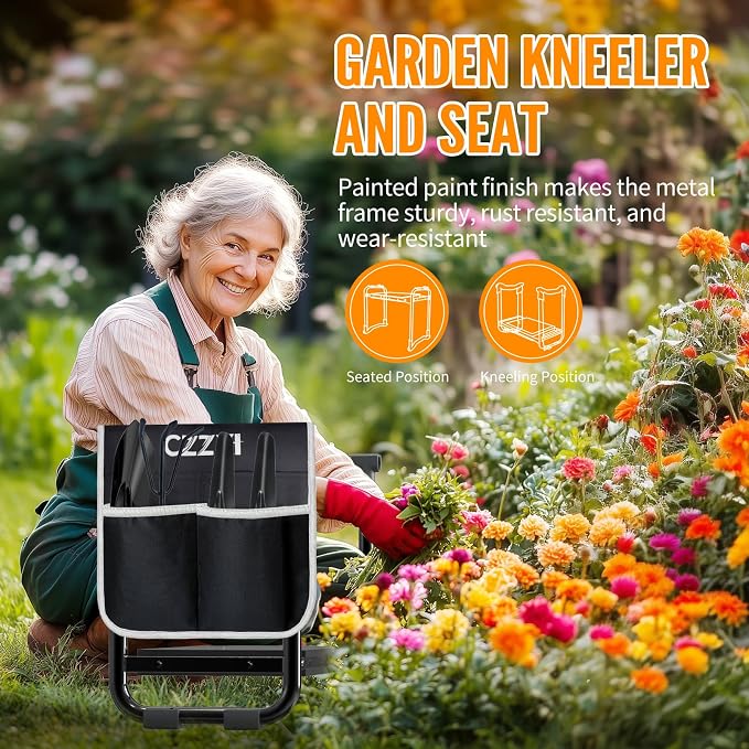 CZZXI Garden Kneeler and Seat, Wider and Thicker Kneeling Pad | Heavy Duty - Image 4