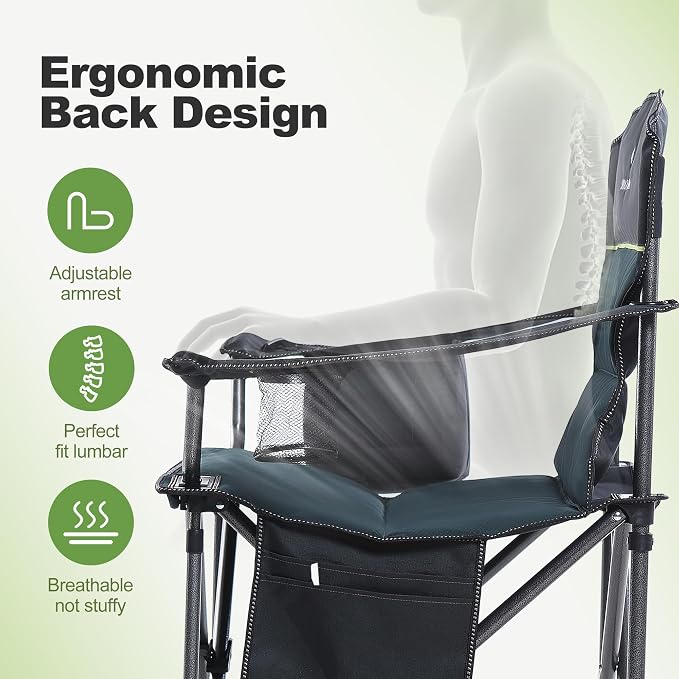 LET'S CAMP Oversized Folding Camping Chair Portable Outdoor Heavy Duty | - Image 8