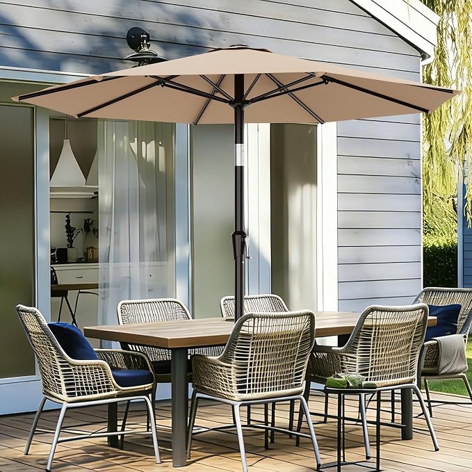 9 FT Patio Umbrella for Outdoor, Outdoor Table Umbrella - Image 2