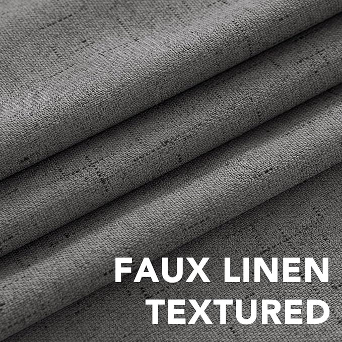 H.VERSAILTEX Linen Curtains 100% Blackout Curtains - Image 4