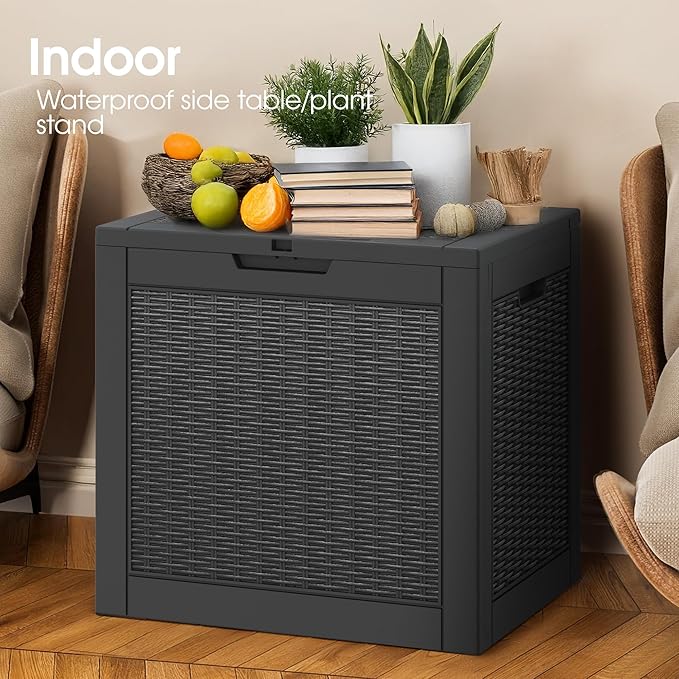 30 Gallon Outdoor Storage Box, Resin Deck Boxes Indoor and outdoor, Waterproof - Image 5