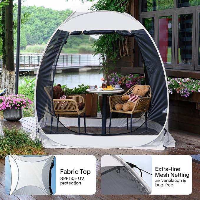 Alvantor Pop Up Screen House Tent, Instant Outdoor Gazebo - Image 5