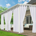 White Outdoor Curtains for Patio Waterproof, 6 Drape Panels | Privacy & by RichSets