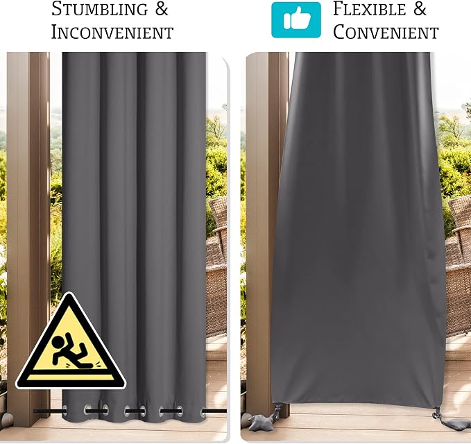 RYB HOME Extra Wide Outdoor Curtains - Image 4