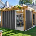 NICETOWN Outdoor Curtains for Patio Waterproof & Windproof W100xL108 Grey | by NICETOWN