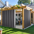 NICETOWN Gazebo Curtains Outdoor Waterproof W100 x L84 in Grey | Windproof by NICETOWN