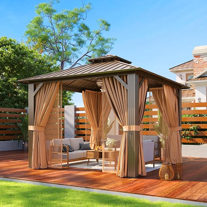 Aoxun Gazebo 10x10 Hardtop Gazebo - Image 8