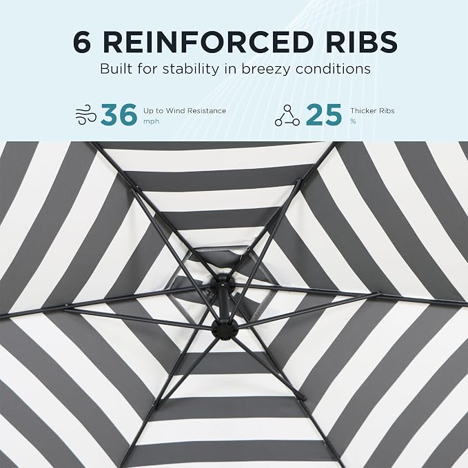 10FT Outdoor Offset Umbrella, Cantilever Patio Umbrella - Image 5