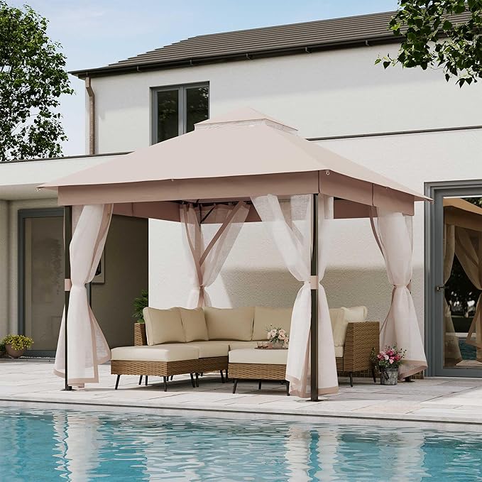 10' X 10' Waterproof Patio Gazebo by LAUSAINTHOME