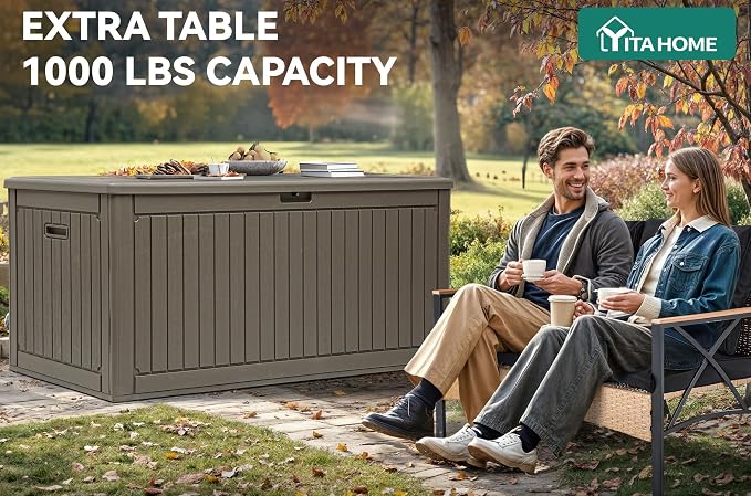 YITAHOME 320 Gallon Double-Wall Deck Box - Image 3