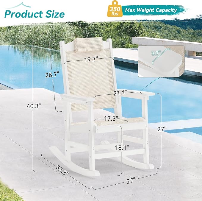Outdoor Rocking Chair Set of 2 - Image 2