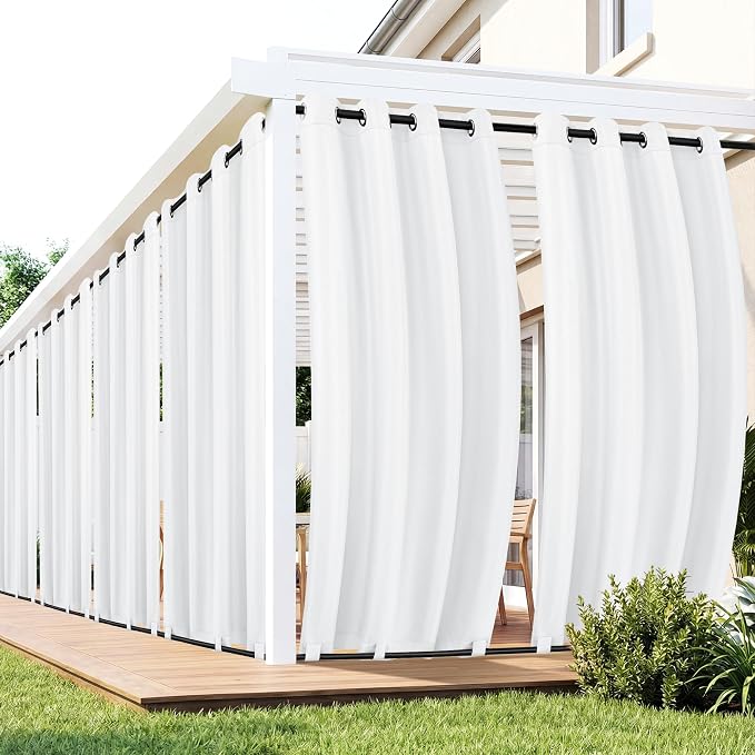 Outdoor Curtains for Patio Waterproof 6 Panels, Porch Sun Shade | Weatherproof by RichSets