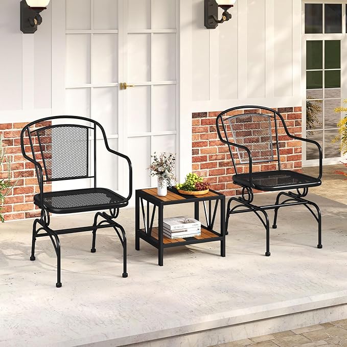 Tangkula Outdoor Rocking Chair Set of 2, Patio Rocker Chairs - Image 4