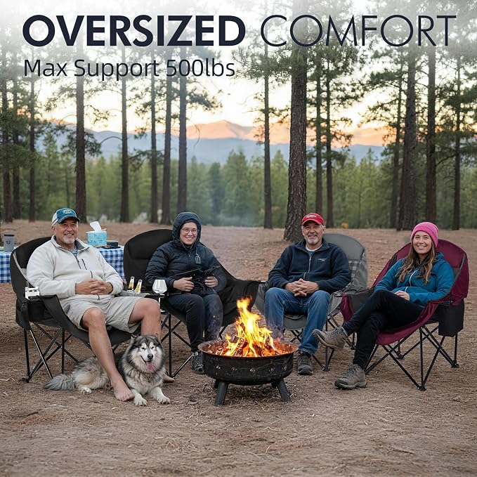 Oversized Camping Chair for Adults 2 Pack - Image 2