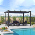 PURPLE LEAF Retractable Pergola 10' x 13' w/Double Canopy by Unknown