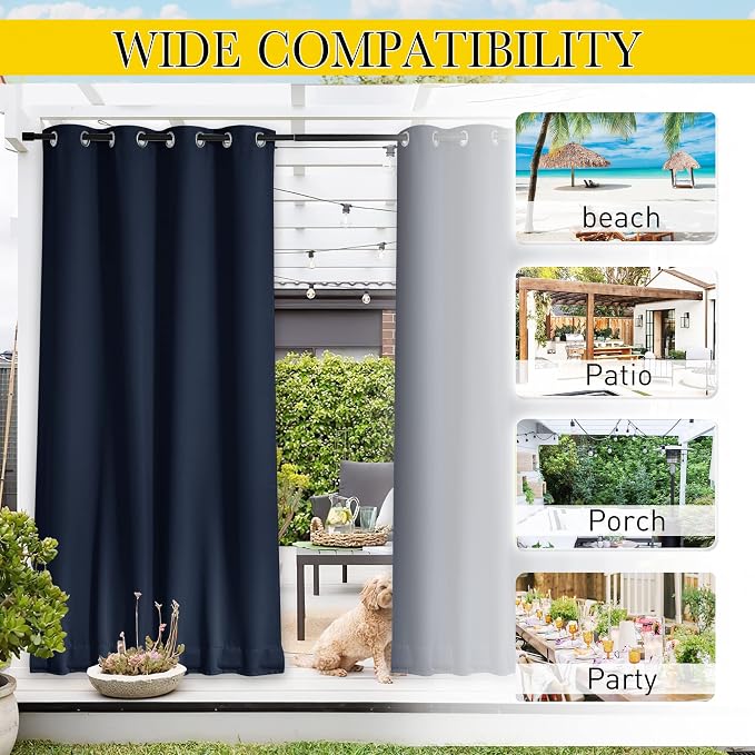 NICETOWN 2 PCs Waterproof Outdoor Curtains - Image 8