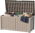 150 Gallon Outdoor Deck Box, Lockable Waterproof Outdoor Storage Boxes by MAIUSCOLI