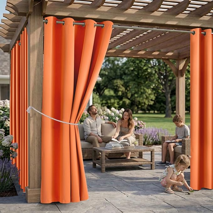 Waterproof Outdoor Curtain W52 x L63 - Image 2