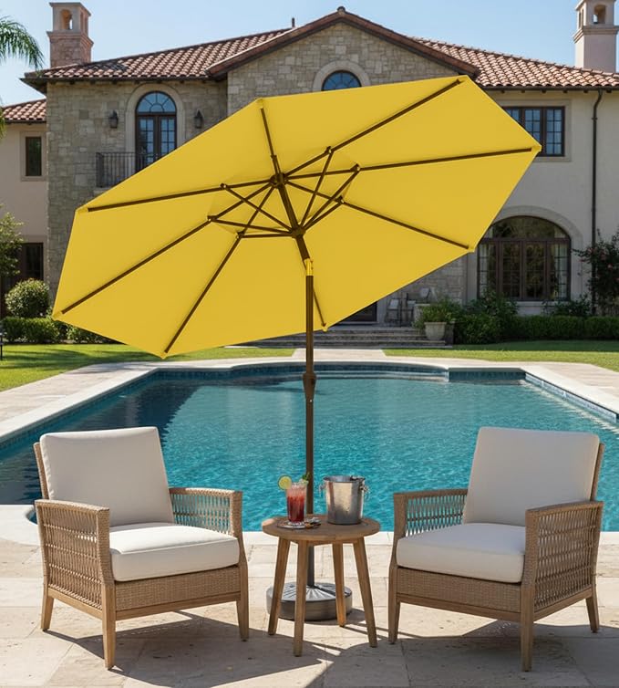 9FT Auto-Tilt Patio Umbrella|Outdoor Market Table Umbrella - Image 6