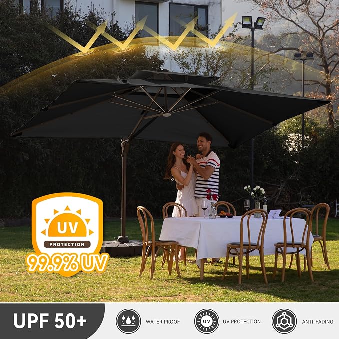 10x13FT Cantilever Patio Umbrella - Image 6