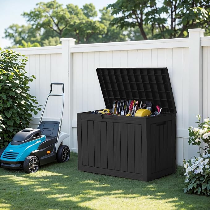 50 Gallon Outdoor Storage Box Waterproof Lockable Deck Boxes | UV Resistant - Image 6