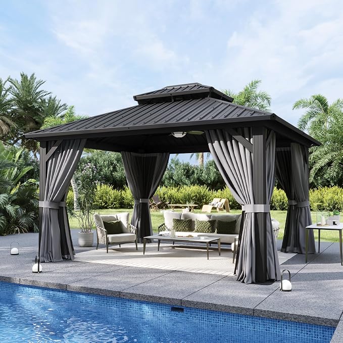 Aoxun Gazebo 12x14 Hardtop Gazebo - Image 5