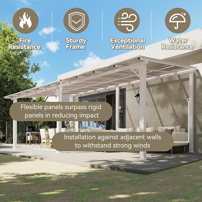 Aoxun 20’x10’ Gazebo for Patio, Gazebo Pergola - Image 7