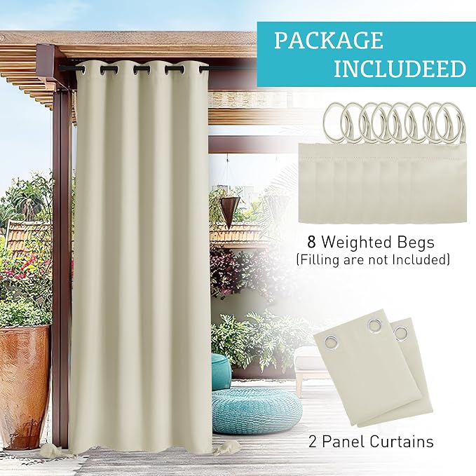 RYB HOME Extra Wide Outdoor Curtains - Image 9