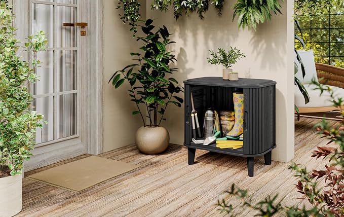 Keter Velo 30 Gallon Outdoor Storage Cabinet, Weather‑Resistant Resin Deck Boxes - Image 5