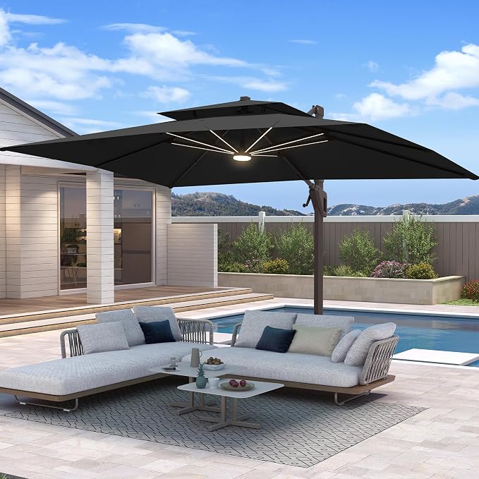 10 X 13 FT Cantilever Patio Outdoor Umbrella by Unknown