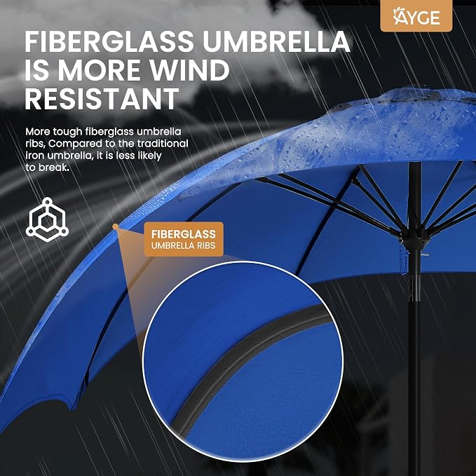 Ayge 9FT Patio Umbrella Outdoor Umbrella Patio - Image 4