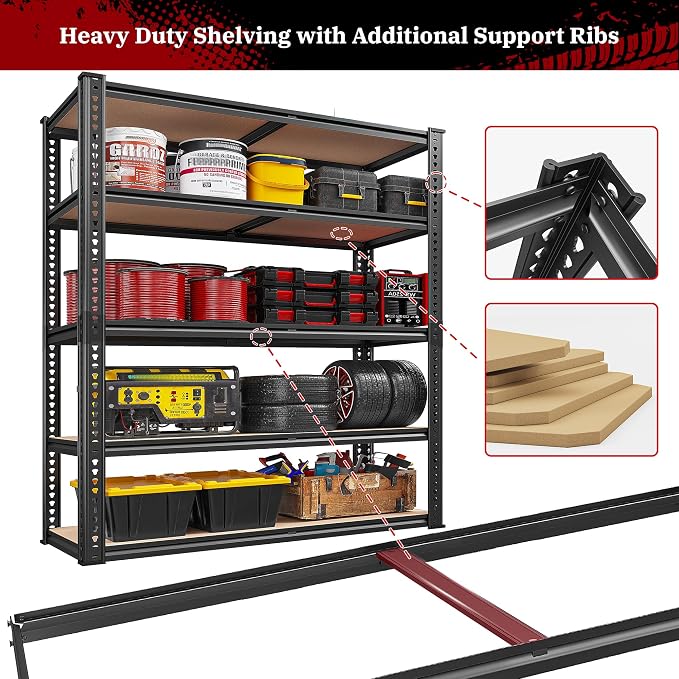 REIBII 40" W Storage Shelves Load 2500Lbs - Image 7