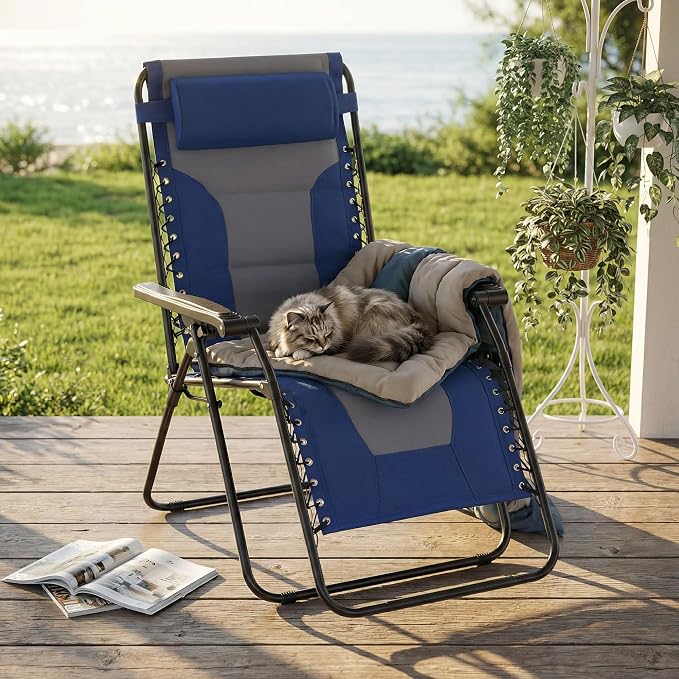 Alpen Zero Gravity Chair, Portable Padded Patio Chairs - Image 7
