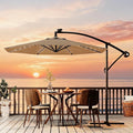 Garvee 10FT Solar Lights Offset Patio Umbrella by Garvee