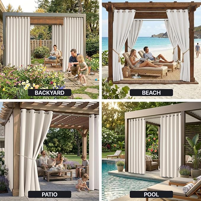 DIVA EN CAMINO DEC Outdoor Patio Curtain Waterproof Darkening Thermal Insulated - Image 9