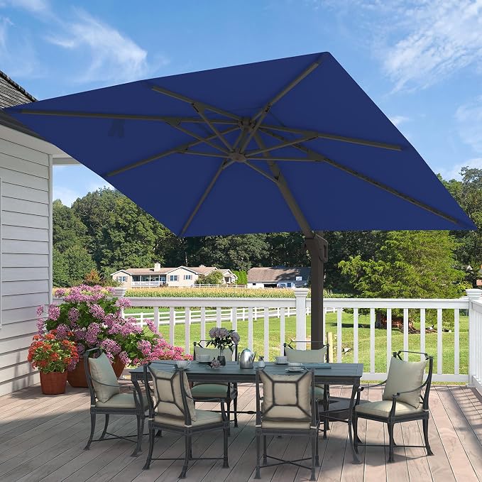 9' X 12' Cantilever Patio Outdoor Umbrella - Image 9