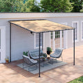 Aoxun 10x10 Lean-to Gazebo, Sloped Pergola Porch Canopy Awning by Aoxun