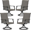 Outdoor 360-degree Swivel Dining Chairs Set of 4, Ergonomic Designed, Breathable by Aoodor