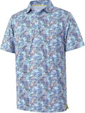 Golf Shirts for Men Dry Fit Short Sleeve Print Performance Moisture Wicking Polo Shirt