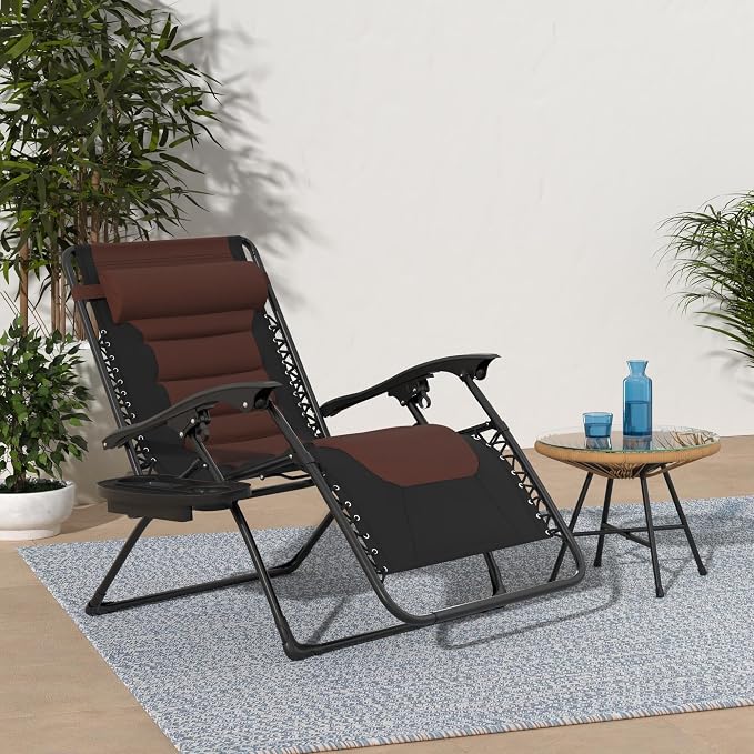 Best Choice Products Oversized Padded Zero Gravity Chair, Folding Outdoor Patio - Image 2